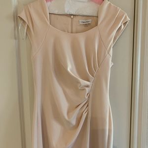 Calvin Klein Light Pink, Cap-Sleeved Dress